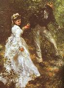 Pierre Renoir The Promenade oil painting on canvas